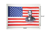 United States with Abraham Lincoln Flag 3x5 ft Pole Sleeve