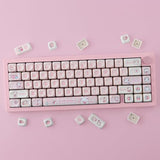 Pbt 148 Keys Cute Keycaps Dye-Sublimation Bunny Keycaps Set Moa Profile For Cherry Gateron Mx Keys Mechanical Keyboards