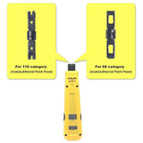 Punch Down Impact Tool With 110 And 66 Blades Bundle With 5-Pack Cat6 Keystone
