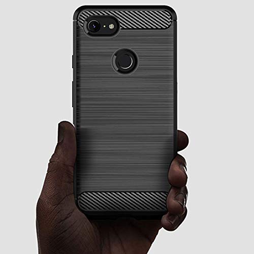 for Google Pixel 3 Phone Case,Slim Thin Soft Flexible TPU Rubber Gel Skin Silicone Lightweight Anti-Scratch Shock Absorption Carbon Fiber Protective