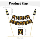 Happy New Year 2026 Cake Topper Bunting Banner Garland Party Decor