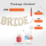 40 Inch Bride Balloons, Bachelorette Party Decorations For Bridal Shower, Large Bride Mylar Foil Letter Balloon, Ivory Alphabet Banner For Wedding Party Decorations(Beige)