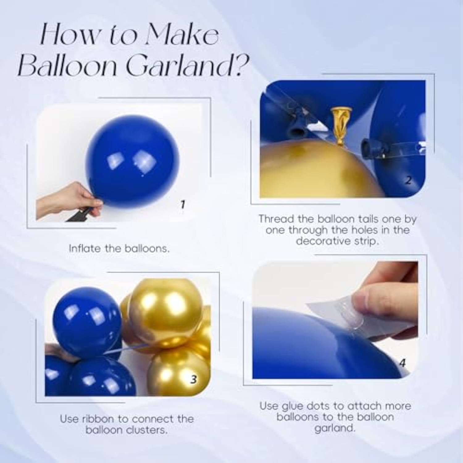 Blue And Gold Birthday Decorations, Blue Gold White Foil Balloons Happy Birthday Banner Blue Tablecloth Backdrop For Happy Birthday Decorations For Men