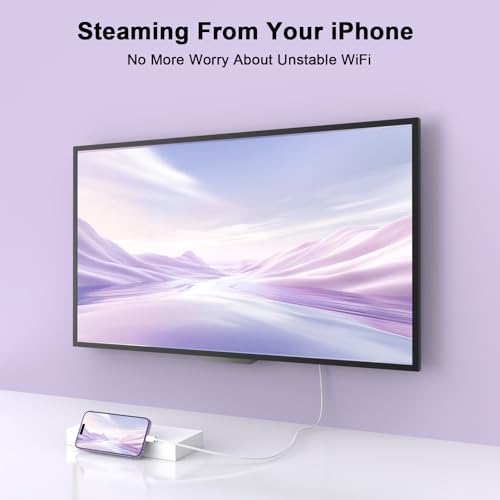 [ MFi Certified] USB C to HDMI Cable Adapter, 4K@60Hz Type C to HDMI Cable 6FT USB-C Digital AV Adapter Sync Screen Connector for iPhone 17 16