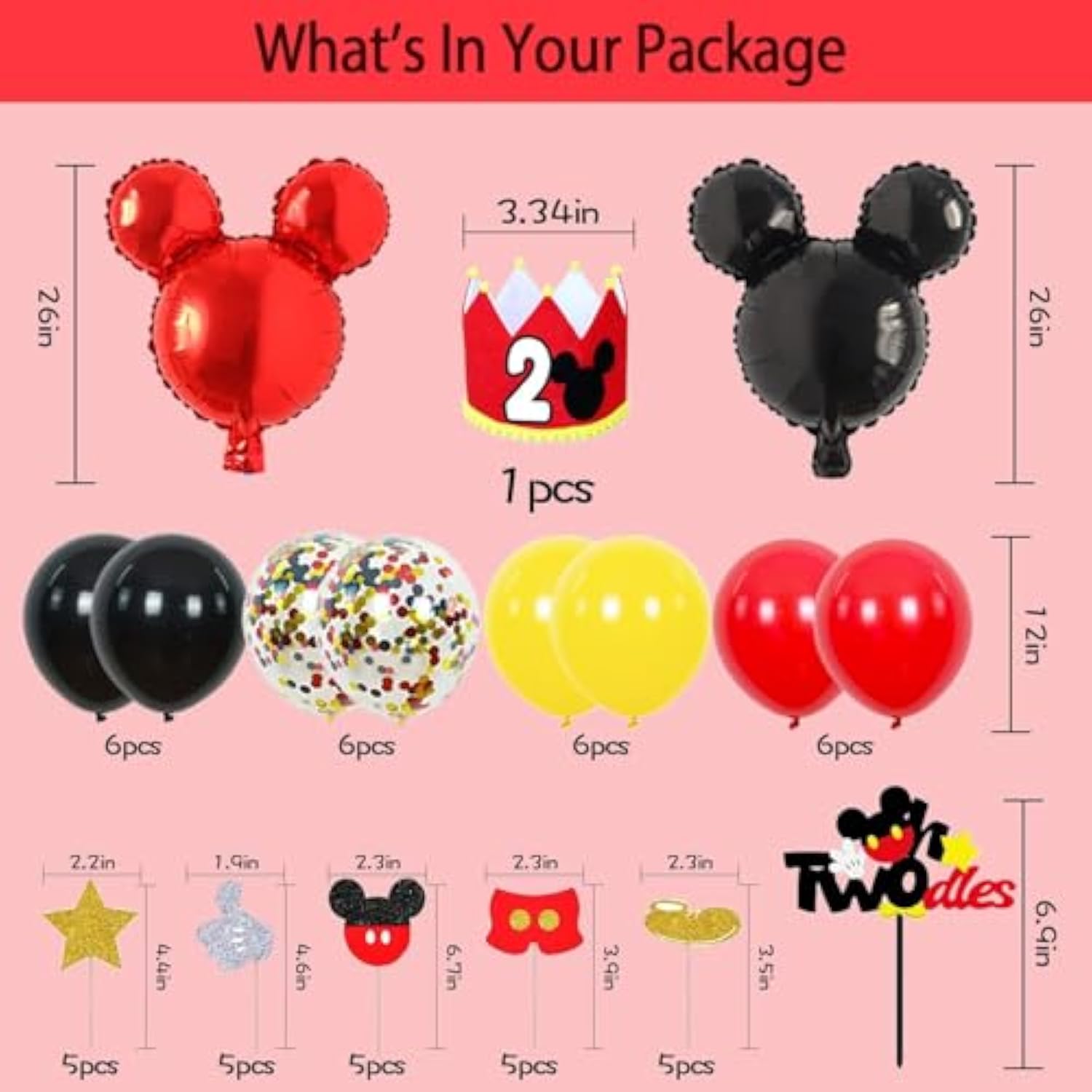 57-Pc “Oh Twodles” 2nd Birthday Party Decoration Set