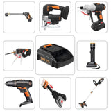 20V Lithium Battery & Charger Kit WA3525 WA3732 for Worx Tools