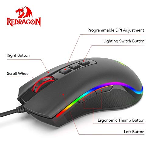 M711 Cobra Rgb Optical Gaming Mouse Black