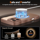 For Magnetic Iphone 16 Pro Max Case 2024, [Compatible With Magsafe] [Curly Wave Frame Design] Non-Slip Easier Grip Kickstand Ring Holder Protective Bumper Cute Phone Cover, Desert Titanium