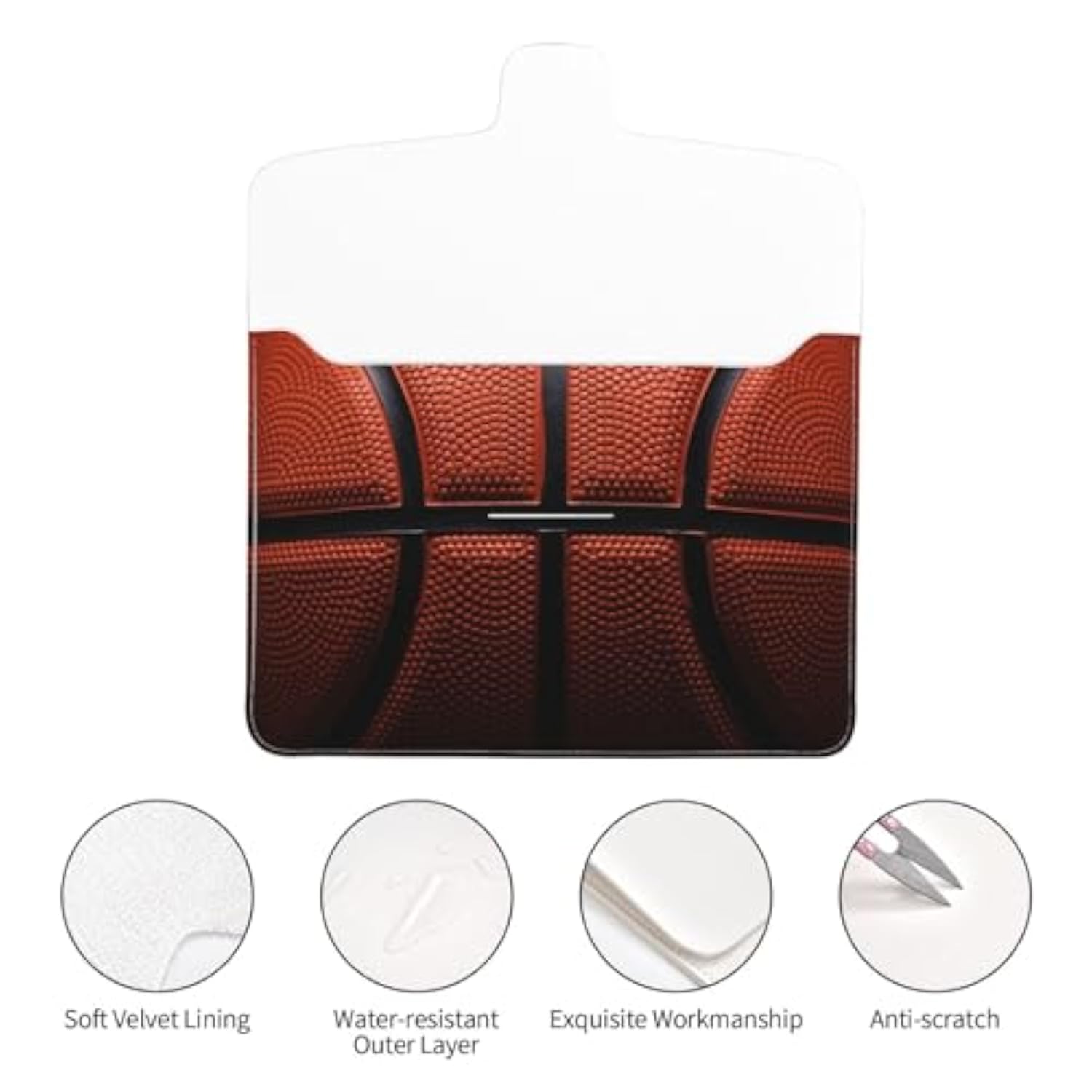 Basketball Pu Leather Laptop Sleeve 11.6 12.3 13 Inch Protective Sleeve Waterproof Case Computer Cover Notebook Bag