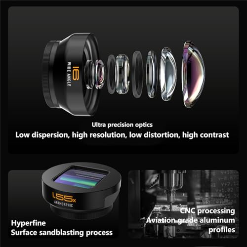 Cell Phone Lens Attachments Upgraded Professional Mobile Additional Lens for iPhone Xiaomi Huawei  Smartphones Lens Macro/Wide