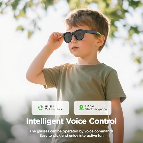 Smart Bluetooth Audio Sunglasses RGB LED Polarized UV400 Open-Ear Stereo Touch Control Magnetic Charging IPX4 Sweatproof Trendy Gift for Teen Boys