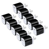 Wall Charger Cube, Usb Plugs 10Pack, 1A/5V Single Port Usb Charger Wall Plug Fast Charging Block Cube Box Adapter For Iphone 16/15/14/13/12 Pro Max/11/Xs/Xr/X/8 Plus,Samsung Galaxy,Lg,Htc,Moto