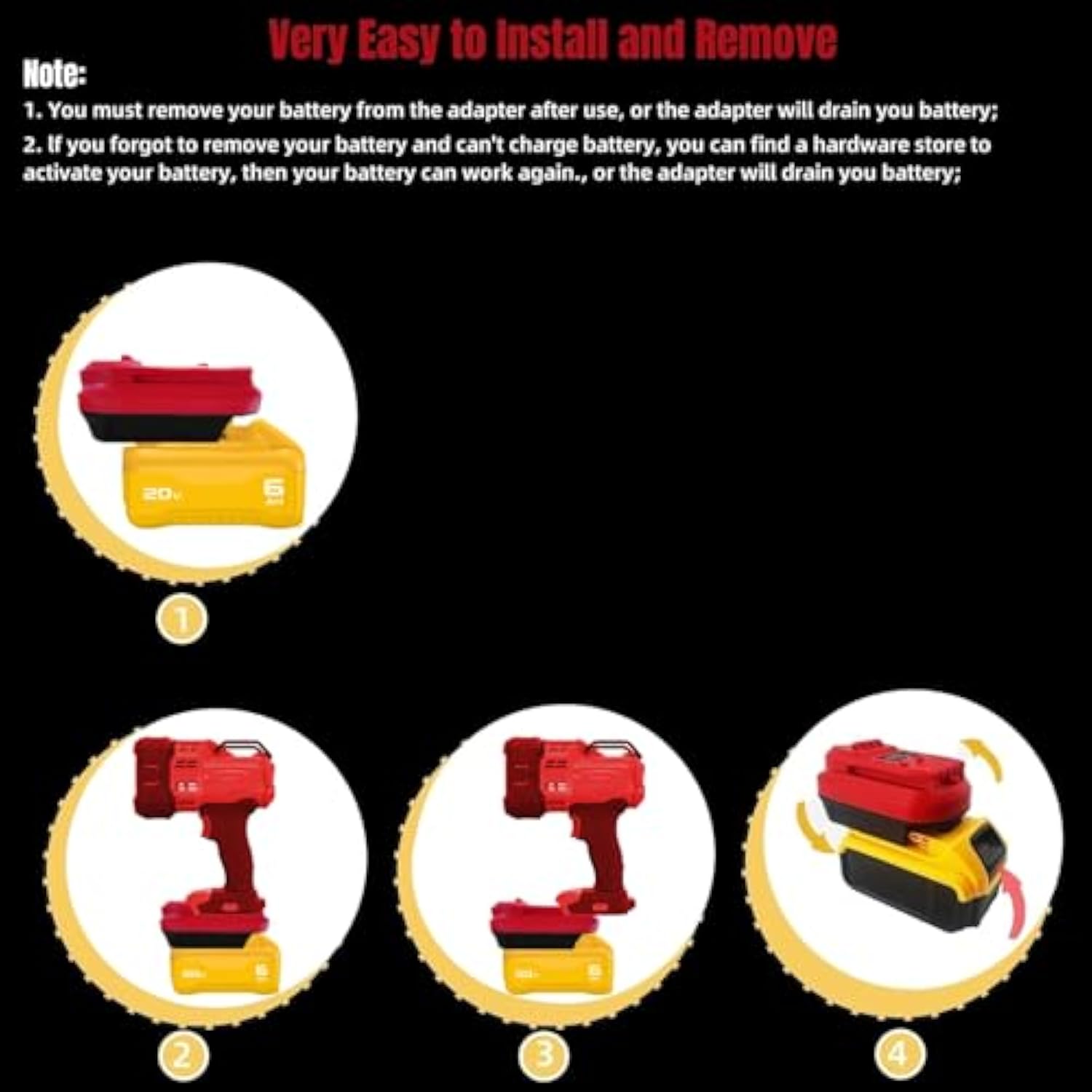 For Dewalt For Milwaukee For M18 To For Carftsman 20V Battery Adapter, Convert For Dewalt 20V 60V And For Milwaukee 18V Battery To Work For Craftsman V20 Tools
