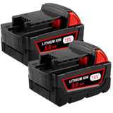5.0Ah 18V Lithium Replacement Battery For M18 Battery?Compatible With Milwaukee M18 Cordless Power Tools 48-11-1852 48-11-1850 48-11-1840 48-11-1890 48-11-1828 48-11-1815