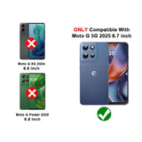 For Moto-G-5G-2025 Case: ??????? ?????? ?? ?????????? ????????? 1 Pack Tempered Glass Screen Protector And 360° Rotatable Ring Holder Magnetic Kickstand, Plating Rose Gold Edge Case, Pink