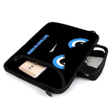 17" Shoulder Bag Adjustable Shoulder Strap Laptop Sleeve Carrying Case With Mouse And Power Adapter Storage Bag (Blue Eyes-1)