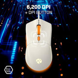 Evo Wired Gaming Mouse - Multizone Rgb Lighting - Pixart Sensor - Ultra Lightweight Parachord Cable