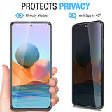 Anbzsign[2 Pack] Camera Lens Protector and [2 Pack] Privacy Screen Protector for Xiaomi Redmi Note 10 Pro/Note 10 Pro Max (2021) 6.67-inch, Anti-Spy