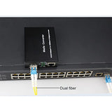 Multi-Mode Lc Gigabit Fiber Media Converter - Include 2 Sfp Transceiver 2Km, Wavelenth 1310Nm, Lc To Utp Cat5E 10/100/1000 Rj-45 Gigabit Ethernet Speed, A Set