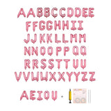 58 Pc Medium Blue Letter Balloons: Mylar A-Z & Vowels for Custom Party Banners