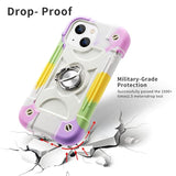 Compatible with iPhone 14 Case/iPhone 13 Case 6.1 Inch with Built-in 360°Rotating Ring Stand, Military Grade Drop Protection Full Body Rugged Heavy Duty Protective Cover
