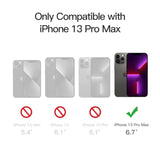 JETech Matte Case for iPhone 13 Pro Max 6.7-Inch, Shockproof Military Grade Drop Protection, Frosted Translucent Back Phone Cover, Anti-Fingerprint (Black)