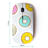 [ Optical 2.4G Wireless Mouse ] Doughnut Yellow Teal Pink Pastry Sweet