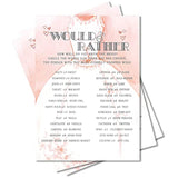 Bridal Shower Games, Wedding Games For Showers, Would She Rather, Engagement Bachelorette Party Game, Bridal Shower Decorations, 30 Cards Per Set (Suit010)