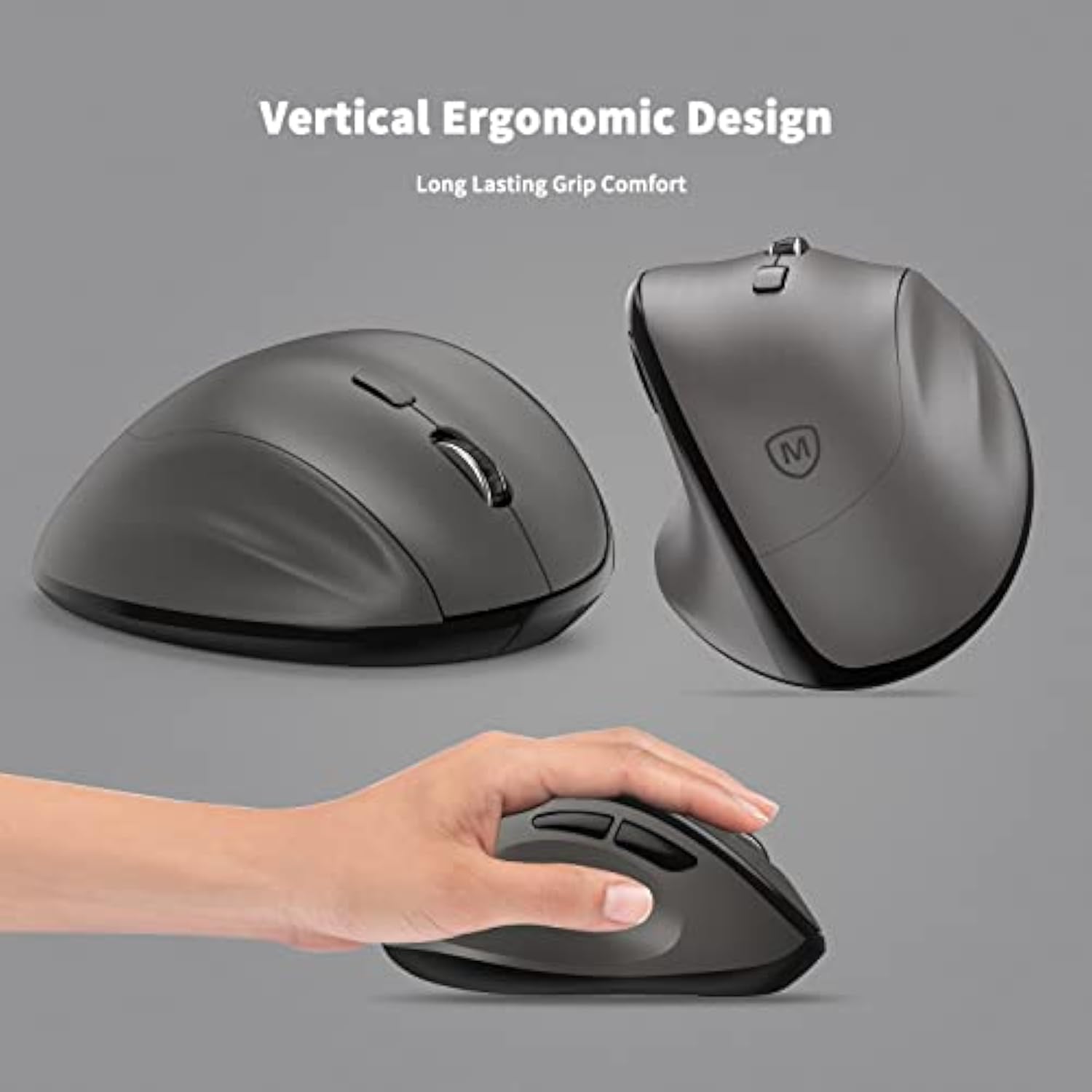 Ergonomic Wireless Mouse With Usb Receiver For Pc Computer, Laptop And Desktop