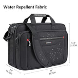 Laptop Briefcase Premium Laptop Case Fits Up To 17.3 Inch Business Shoulder Bag Laptop Expandable Waterrepellent Messenger Bag For Men/ Women Computer Bag For Travel/ Business/ Black