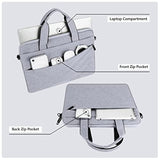 15 Inch Laptop Sleeve Bag For 15 Inch Macbook Laptop Computer Notebook, Protective Polyester Laptop Shoulder Case Cover Carrying Bag With Handle, Gray