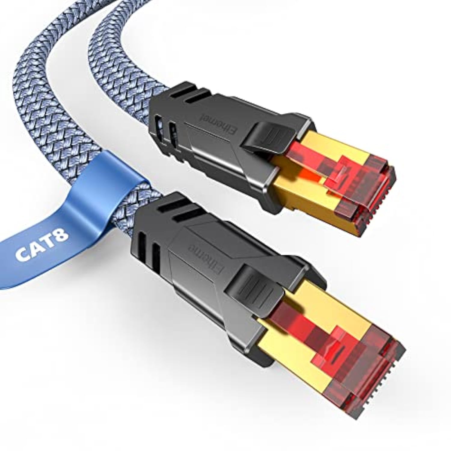 Cat 8 Ethernet Cable 50 Ft, Flat High Speed 50 Ft Ethernet Cable, 40Gbps, 2000