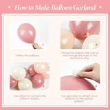 Metallic Rose Gold Dusty Pink Balloons, Happy Birthday Banner, Pink Fringe Curtains For Women'S Birthday Decorations