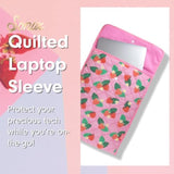 Sonix | Quilted Laptop Sleeve | 13-14 Inch, Quilted Soft Comfy Laptop Carrying Case, Computer Sleeve | Wild Strawberries