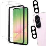 [2+2 Pack Tempered Glass Film For  Galaxy A56 5G Screen Protector 2-Pack with Camera Lens Protector 2-Pack