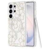 Case-Mate  Galaxy S26 Ultra Case [Magnetic & Wireless Charging] - Sparkly Floral Phone Case w/12ft Drop Protection - Premium Magnetic Phone