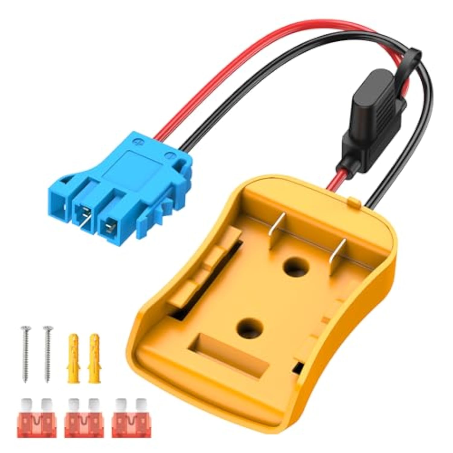 Battery Adapter Compatible With Dewalt 20V Battery, Conversion Kit With Fuse Holder And Wire Harness Connector Compatible With With Peg-Perego Kids Ride-On Toy