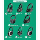 Geekria Replacement Ear Pads for Bose New QuietComfort, QC 45/ 35II/ 35IIGaming/ 35/25/ 15/ SE, AE 2/2i/2w, SoundTrue, SoundLink AE2 Headphones, Ear Cushions with Video Guide (Silver Grey)