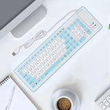 Foldable Silicone Keyboard,Usb Wired Silicone Keyboard,103 Keys Waterproof Rol