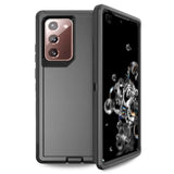 Heavy Duty Shockproof Rugged Defender Protective Case for Samsung Galaxy Note 20 5G, 3 in 1 Bumper Cover, Black