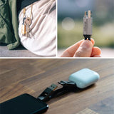 inCharge 6 - Keychain USB C Charger Cable, Lightning Cable and Micro-USB for Smartphone, Universal Cable Charger 6 in 1, USB Plug, 15W, Gray