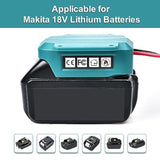 Power Wheels Adapter For Makita 18V Lithium Battery Bl1830 Bl1840 Bl1850, Battery Converter With 14 Gauge Wire Fit For Diy Rc Toys,Rc Truck,Robotics And Work Lights (1Pack,Battery Not Included)