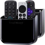2-Pack Hole-Free Remote Holders for 2-3 Remotes Black