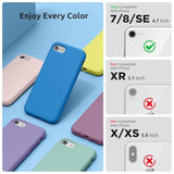 Designed For Iphone Se Case, Iphone 8 Case, Iphone 7 Case, Liquid Silicone Phone Case For Iphone Se 3Rd 2Nd Se 2022 Se 2020, Blue