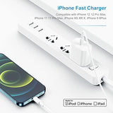 Iphone Charger Fast Charging 6Ft Cord?Apple Certified? Usb C To Lightning Cable With 20W Fast Charger Block For Iphone 14 Pro Max/13 Plus/12 Mini/11/Ipad Pro/Air(2-Pack)