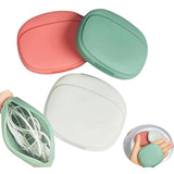 Silicone Headphone Organizer-Data Cable Storage Case-Mini Key Box-Portable Wired Headphone Organizer(Red-Grey-Green-3Pcs)