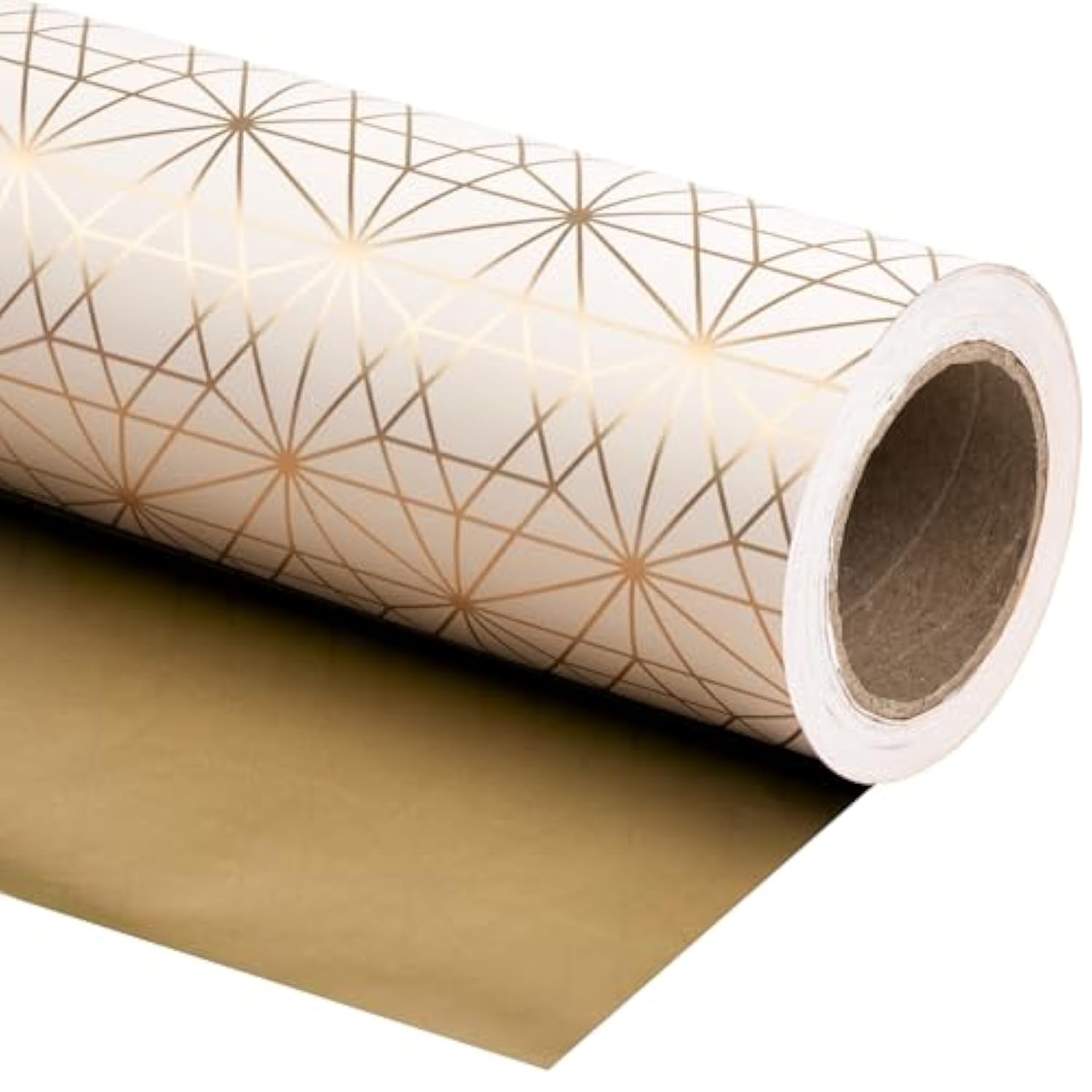 30 Inch Reversible Wrapping Paper - 30 Inch X 100 Feet Jumbo Roll Pink Geometric Patterns Design, Perfect For Wedding, Mother'S Day, Birthday, Baby Shower And More Occasions