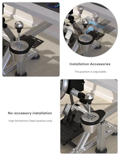 Desk/Chair Mount Bracket Plate for Racing Shifter, SIM Racing Game G25/27/29 T500 Windows 14 Bit Pc Usb Game Compatible with USB Handbrake,Logitech