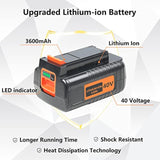 Replacement 3.6Ah 40V Lithium Battery for Black and Decker Cordless Tools