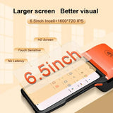 Pos Pda Receipt/Label Printer, Android 14 Handheld Pos Printer 3Gb+32Gb With 2D Barcode Scanner With Nfc Reader,Wifi/Gps/Bt/5G Full Network Connection 6.5" Touchscreen 80Mm/58Mm Label Printing